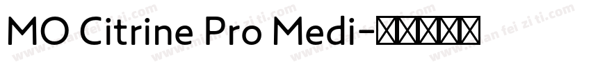 MO Citrine Pro Medi字体转换